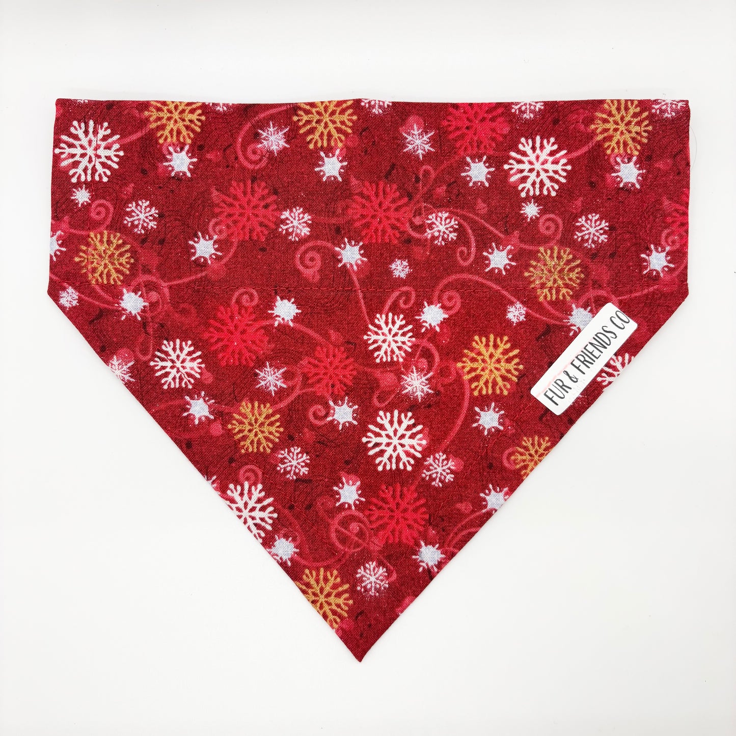 Red Multicolor Snowflakes - Medium Bandana
