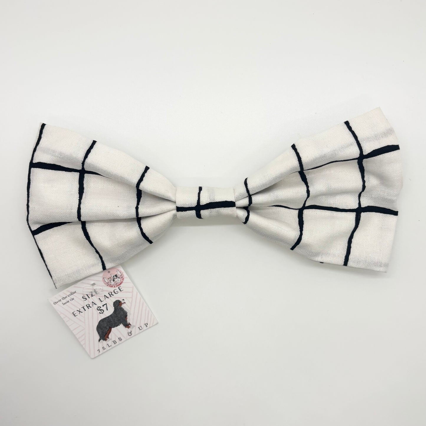 Black Striped Bow Tie - Extra Large