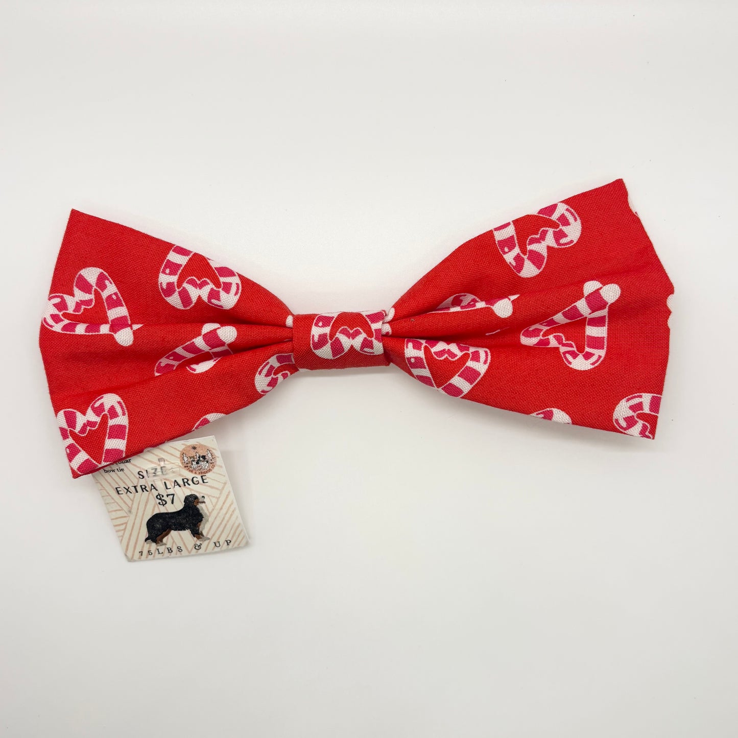 Candy Cane Bow Tie - Extra Large