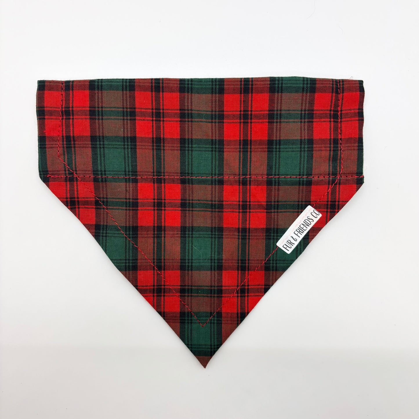 Little Red Plaid - Small Bandana