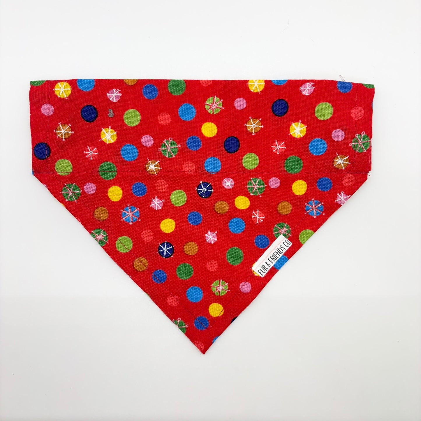 Red Holiday Dots - Small Bandana