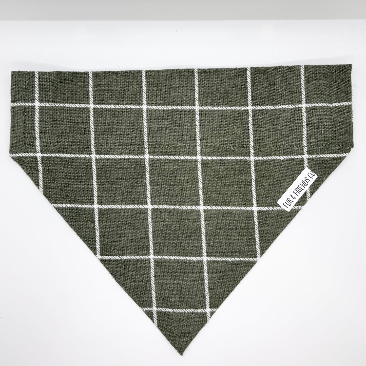 Dark Green Plaid - Extra Large Bandana