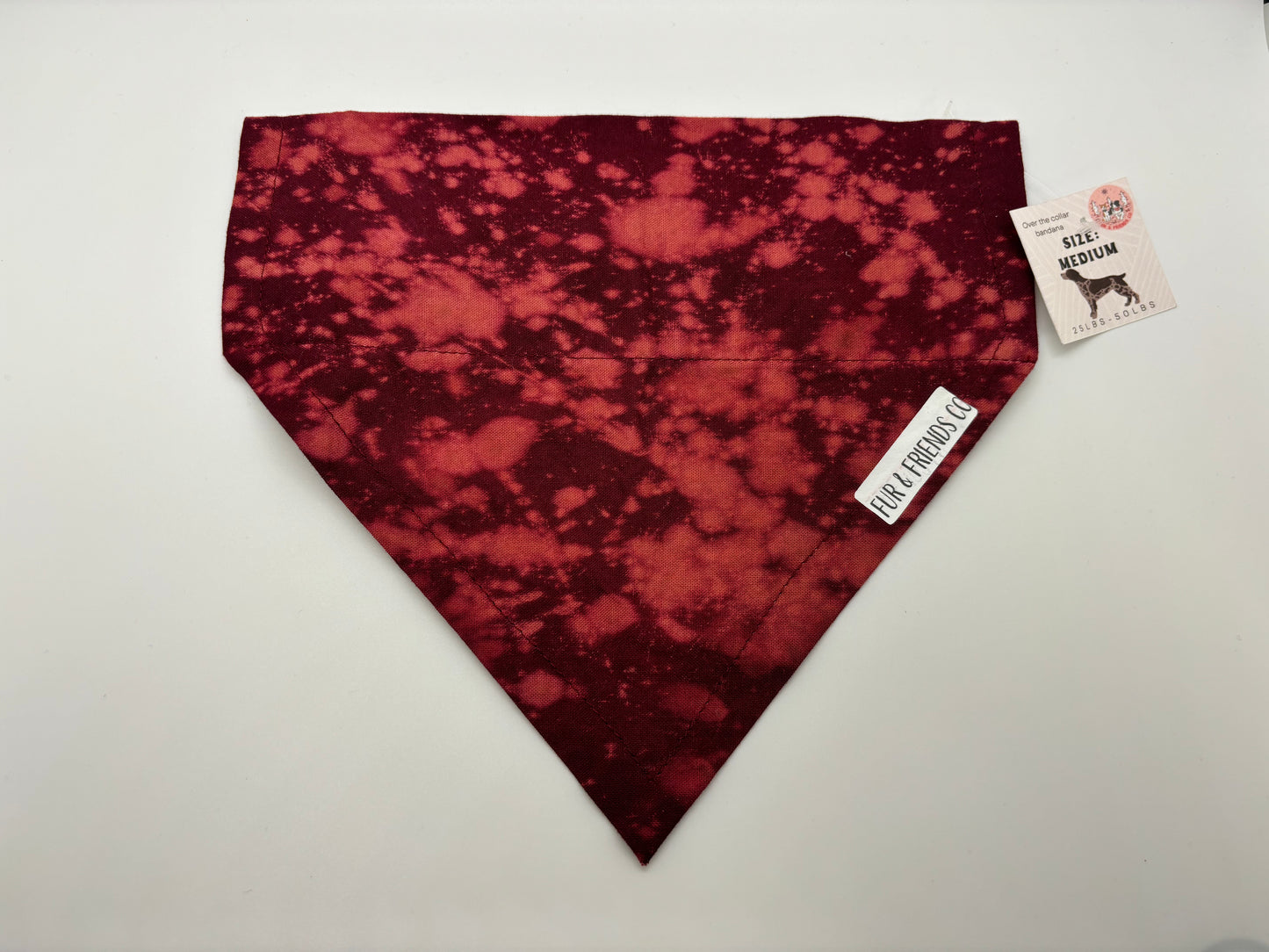 Medium Red Tie-Dye Bandana