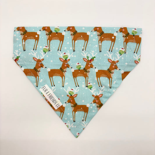Blue Reindeer - Small Bandana