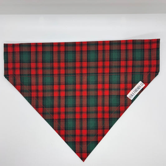 Green & Red Plaid - Extra Large Bandana