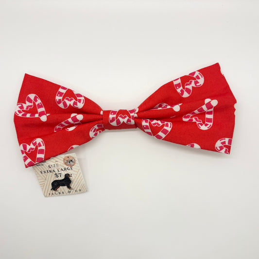 Candy Cane Bow Tie - Extra Large